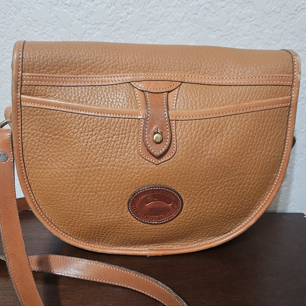 Vintage Dooney & Bourke Outback Loden Saddle Bag - Picture 5 of 6